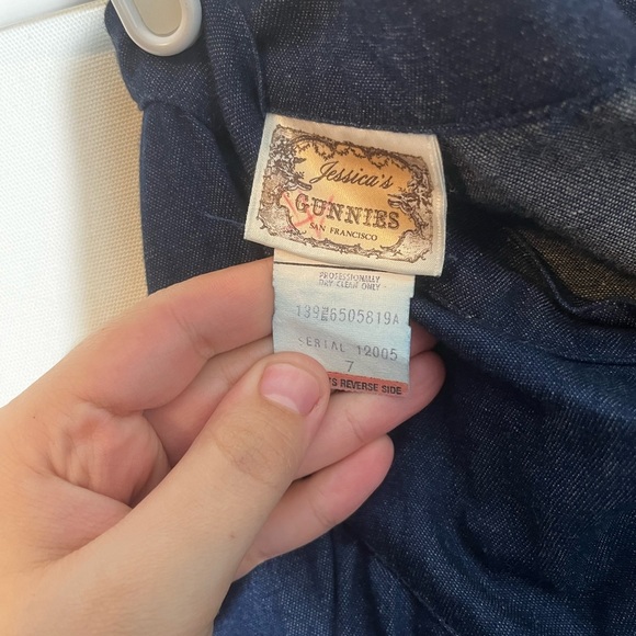Gunne Sax Vintage Jessica’s Gunnies 70’s Denim MIDI Prairie Skirt Size 7 - Picture 3 of 5